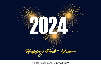 Happy New Year 2024. New year's eve. Happy new year vector suitable for banner, greetings card.