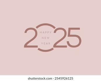 "Happy New year 2025" 3D number. Welcome 2025, Hello 2025. Greeting Card Vector Eps 10