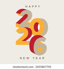 Feliz año nuevo con el concepto de número 3D 2025. Feliz año nuevo 2025 Plantilla de arte moderno