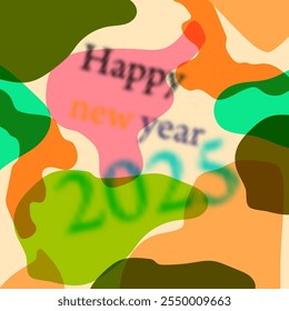 Happy new year 2025. Abstract background. blured effect