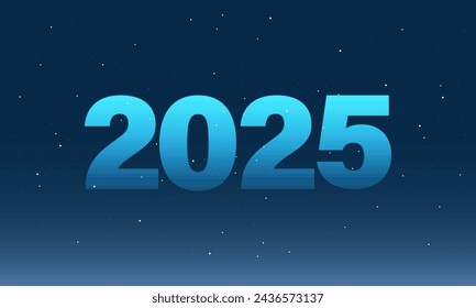 Happy New Year 2025 Background Design. Banner, Poster, Greeting Card. Vector Illustration.