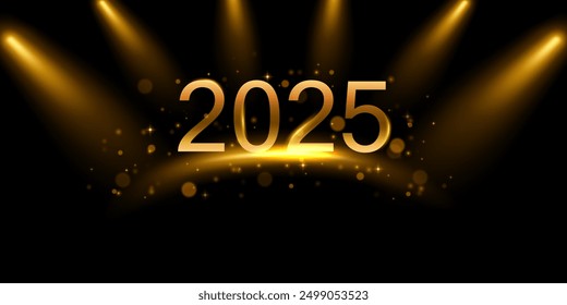 Happy New Year 2025 background. Elegant design. Vector illustration of festival