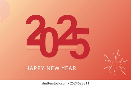 Happy new year 2025 background banner. Premium vector design for Happy New Year 2025 greetings and celebrations.