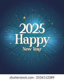 Happy New Year 2025 background banner. Premium vector design for Happy New Year 2025 greetings and celebrations.