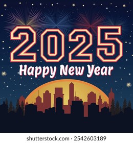 Happy new year 2025 background