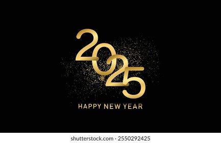 Happy New Year 2025 Background Design. Greeting Cards, Banners, Posters. Vector Illustration.