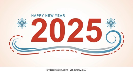 Happy New Year 2025 background. Vector Illustration.