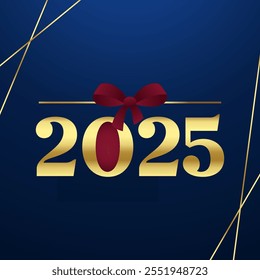 Feliz ano novo 2025 ilustração de fundo. Modelo de banner de web ano novo 2025