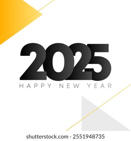 Feliz año nuevo 2025 ilustración de fondo. Nuevo año 2025 Web Anuncio Plantilla