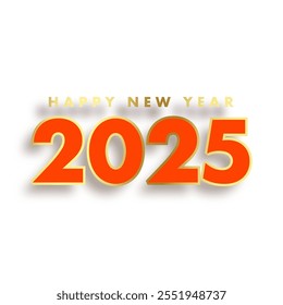 Happy new year 2025 background illustration. New year 2025 web banner template