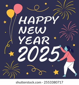 Happy new year 2025 background