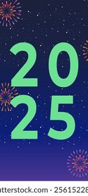 Happy new year 2025 background greeting