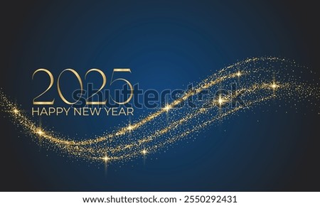Happy New Year 2025 Background Design. Greeting Cards, Banners, Posters. Vector Illustration.