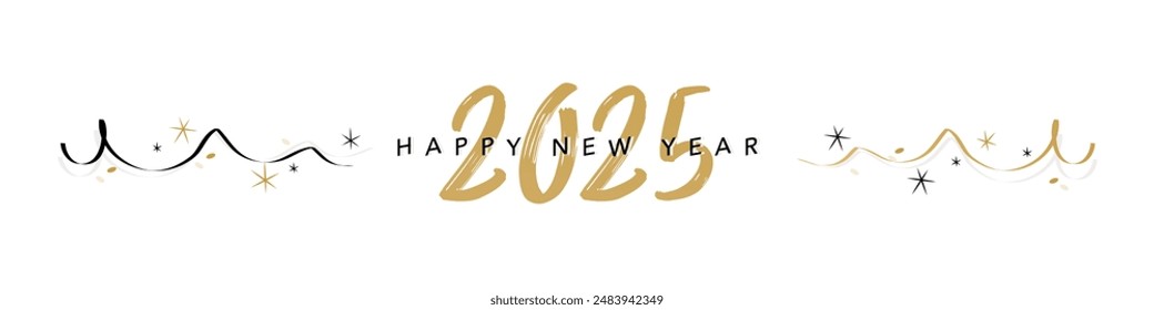 Happy new year 2025 banner