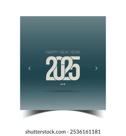 Happy New year 2025 Banner Design Template, Elegant new year wishes celebration background