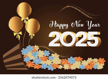 Happy new year 2025 banner design