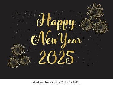 Happy new year 2025 banner background vector design