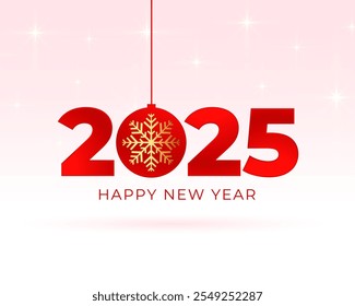 happy new year 2025 bauble background design vector