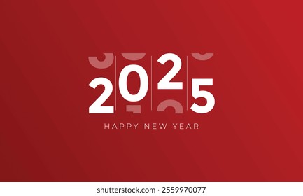 Happy New Year 2025 Celebration Banner Design with 2025 Illustration on isolated gradient Background Countdown 2025. vector illustration.