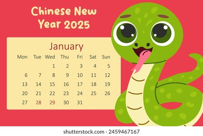 happy new year 2025 . chinese new year . year of the snake. Vector illustration