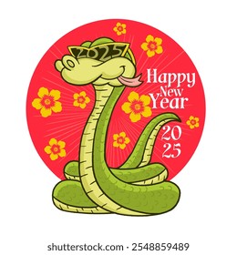 Happy New Year 2025, Chinese new year, year of the snake.