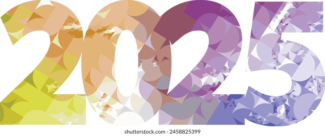 Happy New Year 2025 colorful Urban Vector Texture Template. Dark Messy Dust Overlay Distress Background. Easy To Create Abstract Dotted, Scratchedg