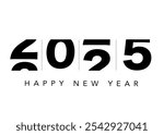 Happy new Year 2025
count down greeting card concept design simple vector