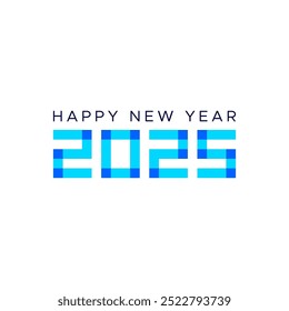 Happy New Year 2025 creative graphic design New Year 2025 celebration creative logo design vector. Happy New Year 2025 simple Modern logo or graphic template designs