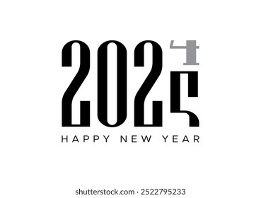 Happy New Year 2025 creative graphic design New year transition creative vector graphic design 2025 New Year simple logo design vector New Year 2025 countdown vector graphic