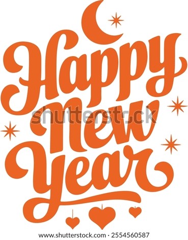 Happy New Year 2025 creative logo or typography design