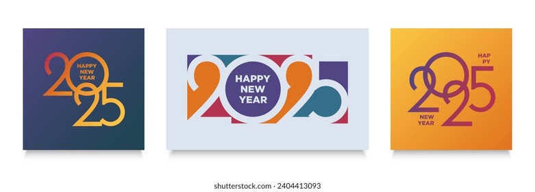 Happy new year 2025 design. Premium vector design for poster, banner, greeting and new year 2025 celebration.