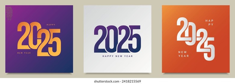 Happy new year 2025 design. Premium vector design for poster, banner, greeting and new year 2025 celebration.