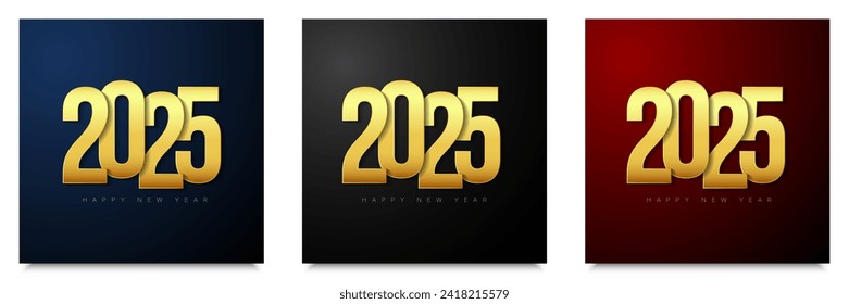Happy new year 2025 design. Premium vector design for poster, banner, greeting and new year 2025 celebration.
