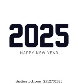 Bonne année 2025 design. Avec des illustrations de nombres tronqués colorés. Premium Image vectorielle design 2025