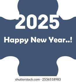 Happy new year 2025 design. With colorful truncated number illustrations. Premium vector design 2025