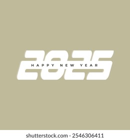 Happy new year 2025 design. Colorful truncated number illustrations. 2025 vector design for poster, banner, greeting and new year celebration.