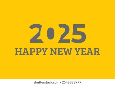 Happy New Year from 2025 design mockup for Christmas. Holiday Greeting Card for 2025 year - Vector Stock Illustration