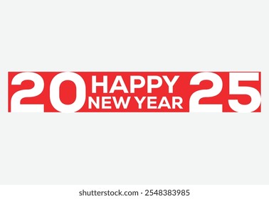 Happy New Year from 2025 design mockup for Christmas. Holiday Greeting Card for 2025 year - Vector Stock Illustration