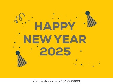 Happy New Year from 2025 design mockup for Christmas. Holiday Greeting Card for 2025 year - Vector Stock Illustration