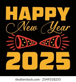 Happy New Year 2025  Design, Happy New Year  Design