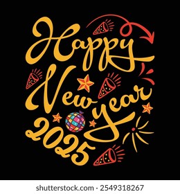Happy New Year 2025  Design, Happy New Year  Design