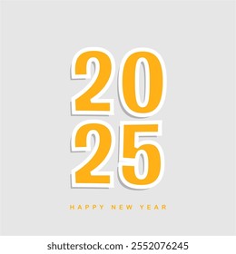 Happy New Year 2025 Design Template. New Year 2025 Celebration Gift Card Design Template. Editable EPS file.