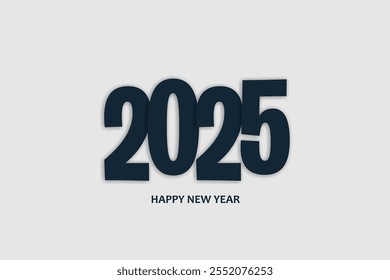 Happy New Year 2025 Design Template. New Year 2025 Celebration Gift Card Design Template. Editable EPS file.