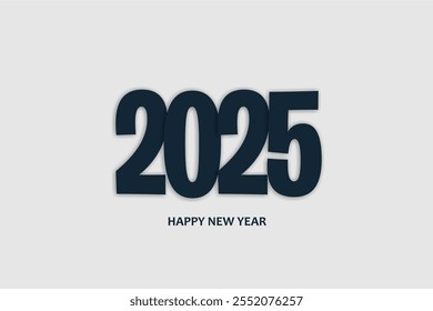 Happy New Year 2025 Design Template. New Year 2025 Celebration Gift Card Design Template. Editable EPS file.