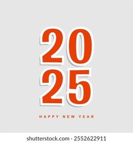 Happy New Year 2025 Design Template. New Year 2025 Celebration Gift Card Design Template. Editable EPS file.