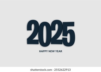 Happy New Year 2025 Design Template. New Year 2025 Celebration Gift Card Design Template. Editable EPS file.