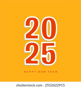 Happy New Year 2025 Design Template. New Year 2025 Celebration Gift Card Design Template. Editable EPS file.