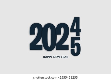 Happy New Year 2025 Design Template. New Year 2025 Celebration Gift Card Design Template. Editable EPS file.