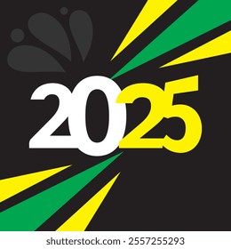 Happy New Year 2025 design. Creative design of 2025 typography.