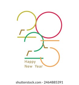 Happy new year 2025 design.Poster, banner, greeting and new year 2025 celebration idea concept.
